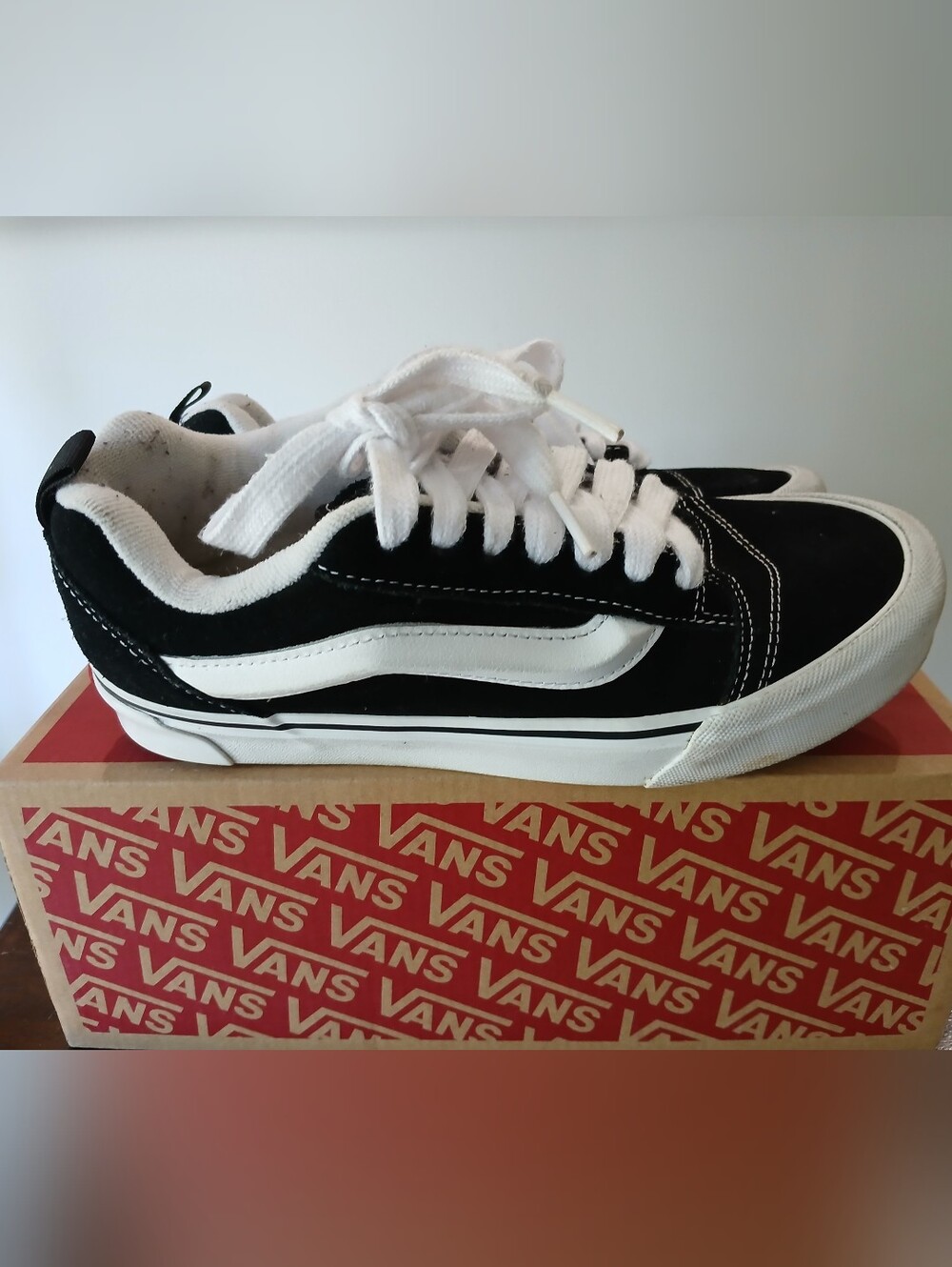 Vans Black and White Low Top Sneakers